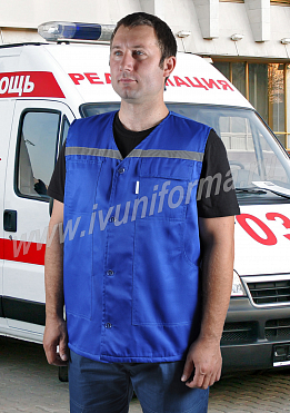 Жилет мужской на пуговицах для скорой помощи арт. СП-06-04-ТВ